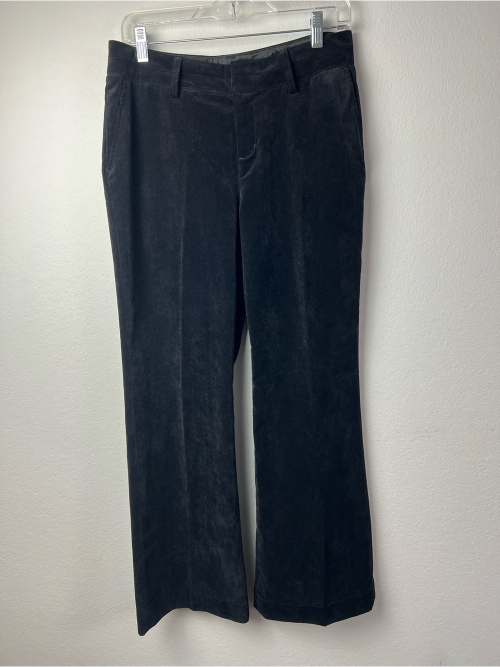 Coldwater Creek Trouser Fit Black Pinwale Baby Corduroy Straight Leg Pants